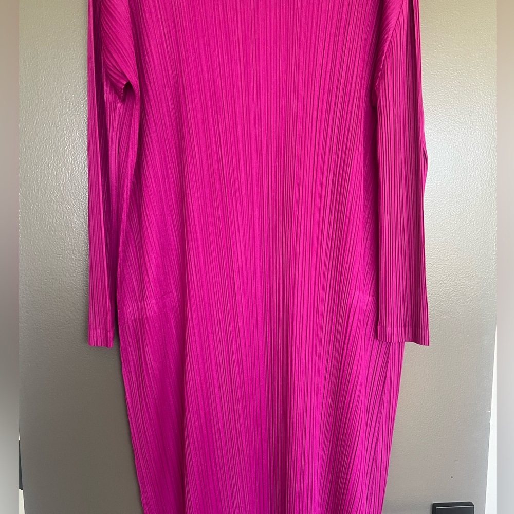 Pleats Please Issey Miyake Forward 2 Dress Magenta - Picture 3 of 6